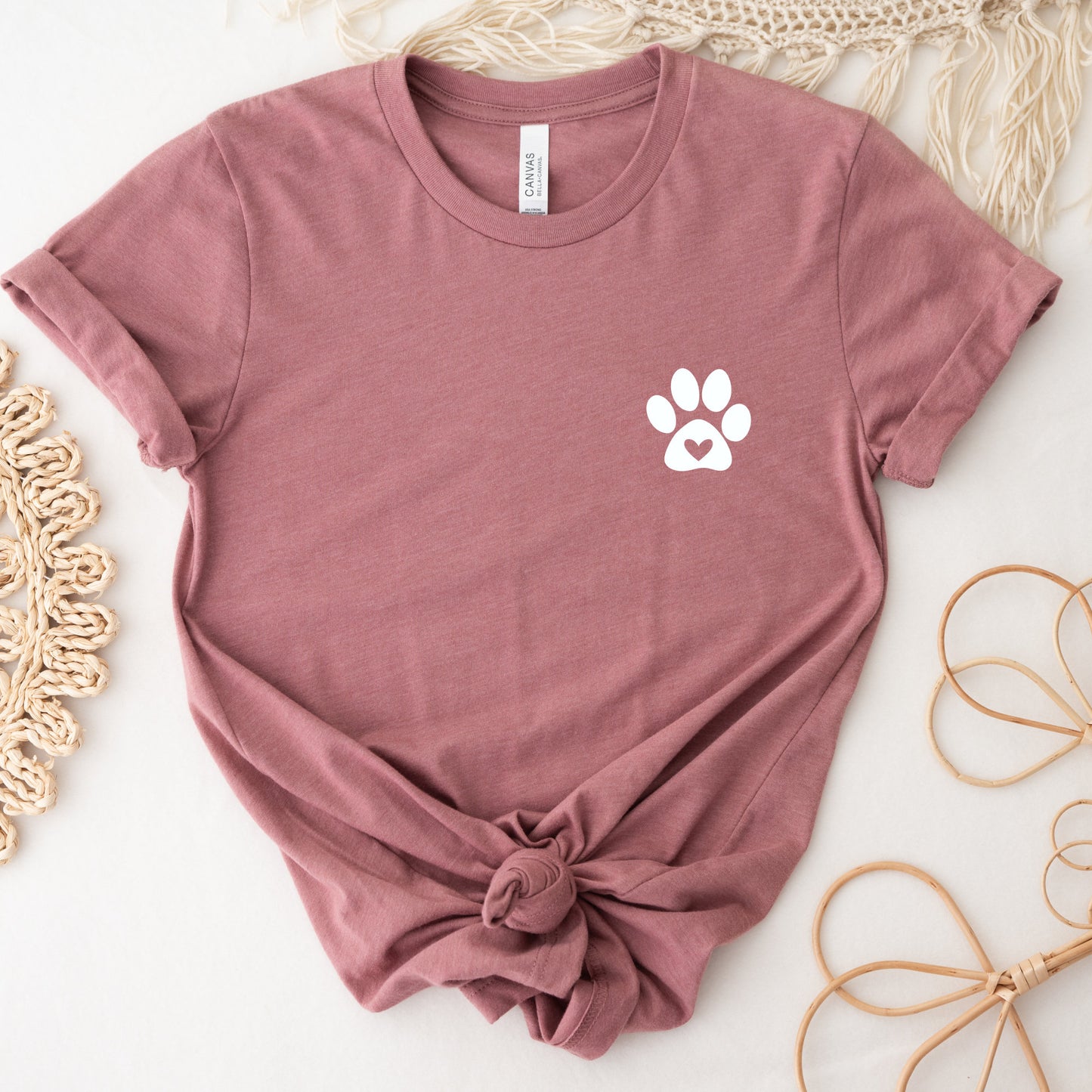 Cute Dog Paw Pocket Design Shirt
