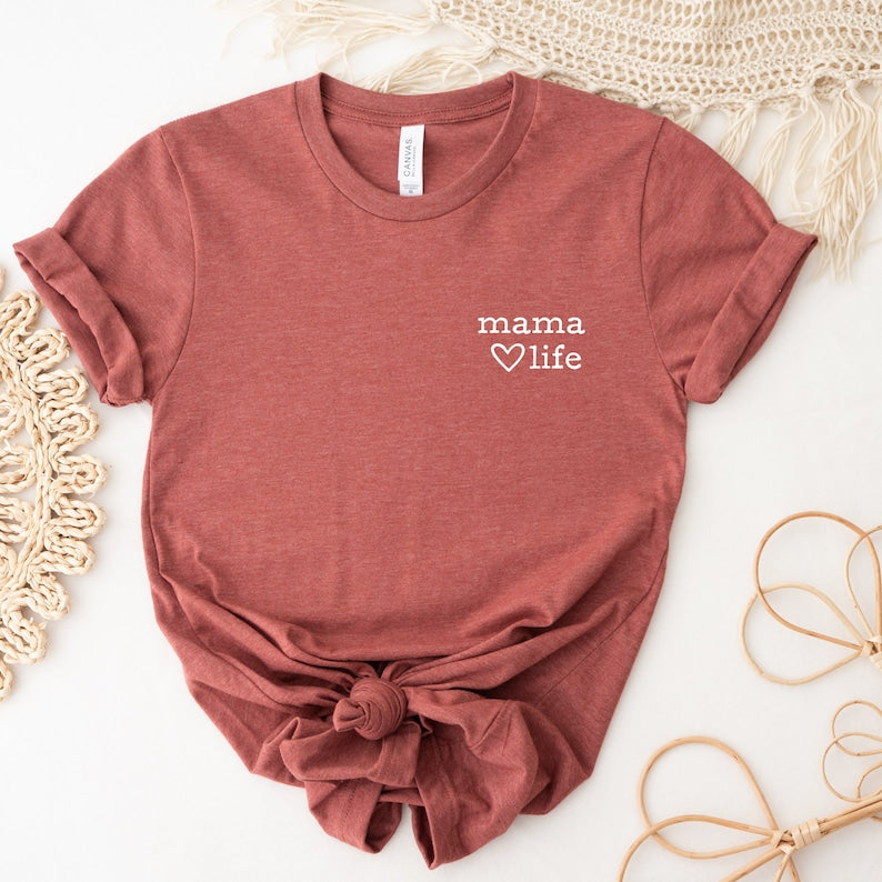 Cute Mama Life Pocket Design Shirt