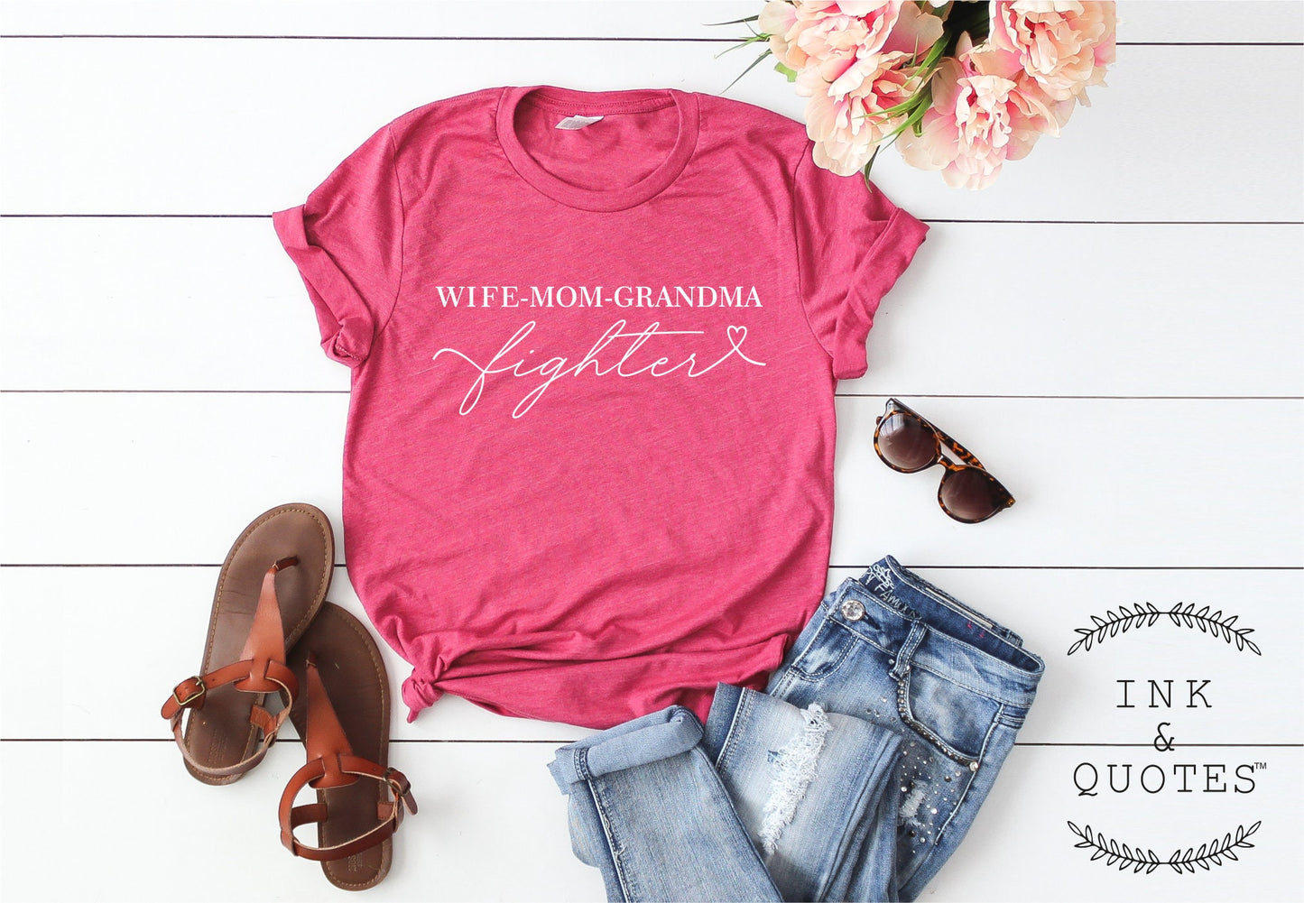 Wife Mom Grandma Fighter Shirt