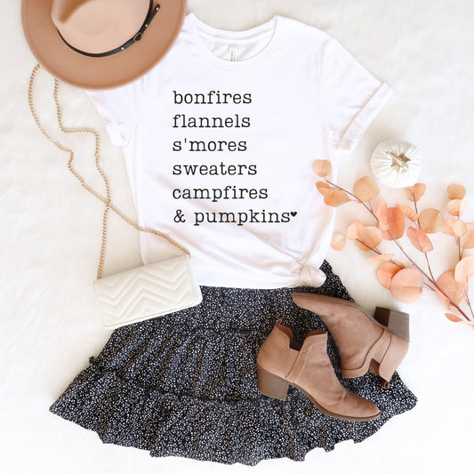 Bonfires Flannels S'mores Sweaters Campfires & Pumpkins Shirt