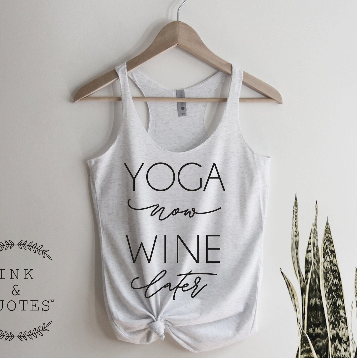 Yoga Now Wine Later Tank Top