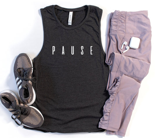 Pause Muscle Tank