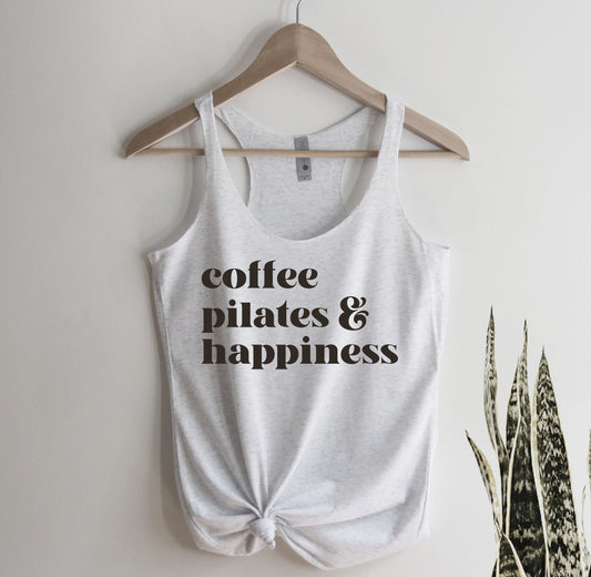 Coffee Pilates & Happiness Tank Top