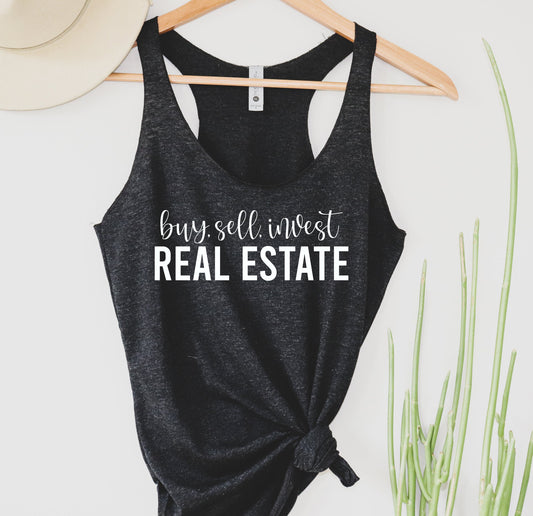 Buy Sell Invest Real Estate Tank Top