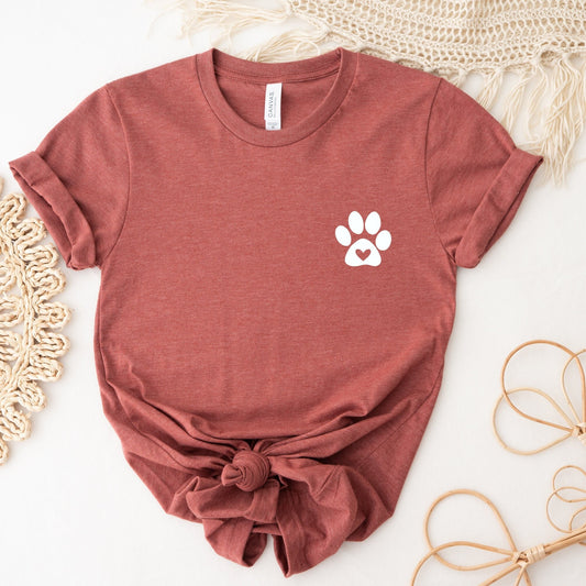 Cute Dog Paw Pocket Design Shirt