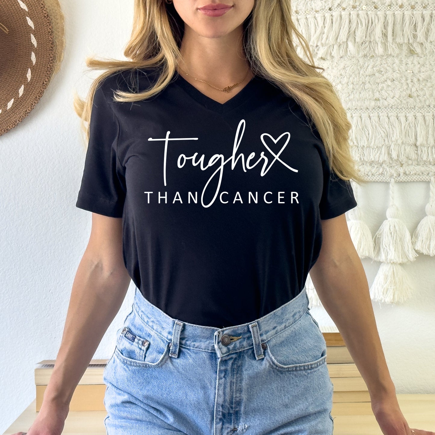 Tougher Than Cancer V-Neck Shirt