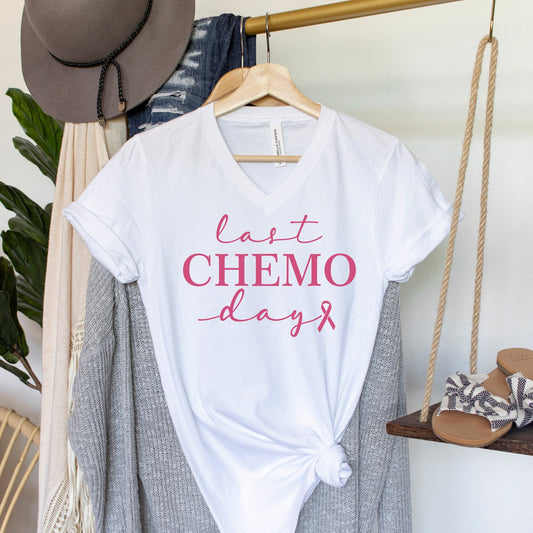 Last Chemo Day V-Neck Shirt